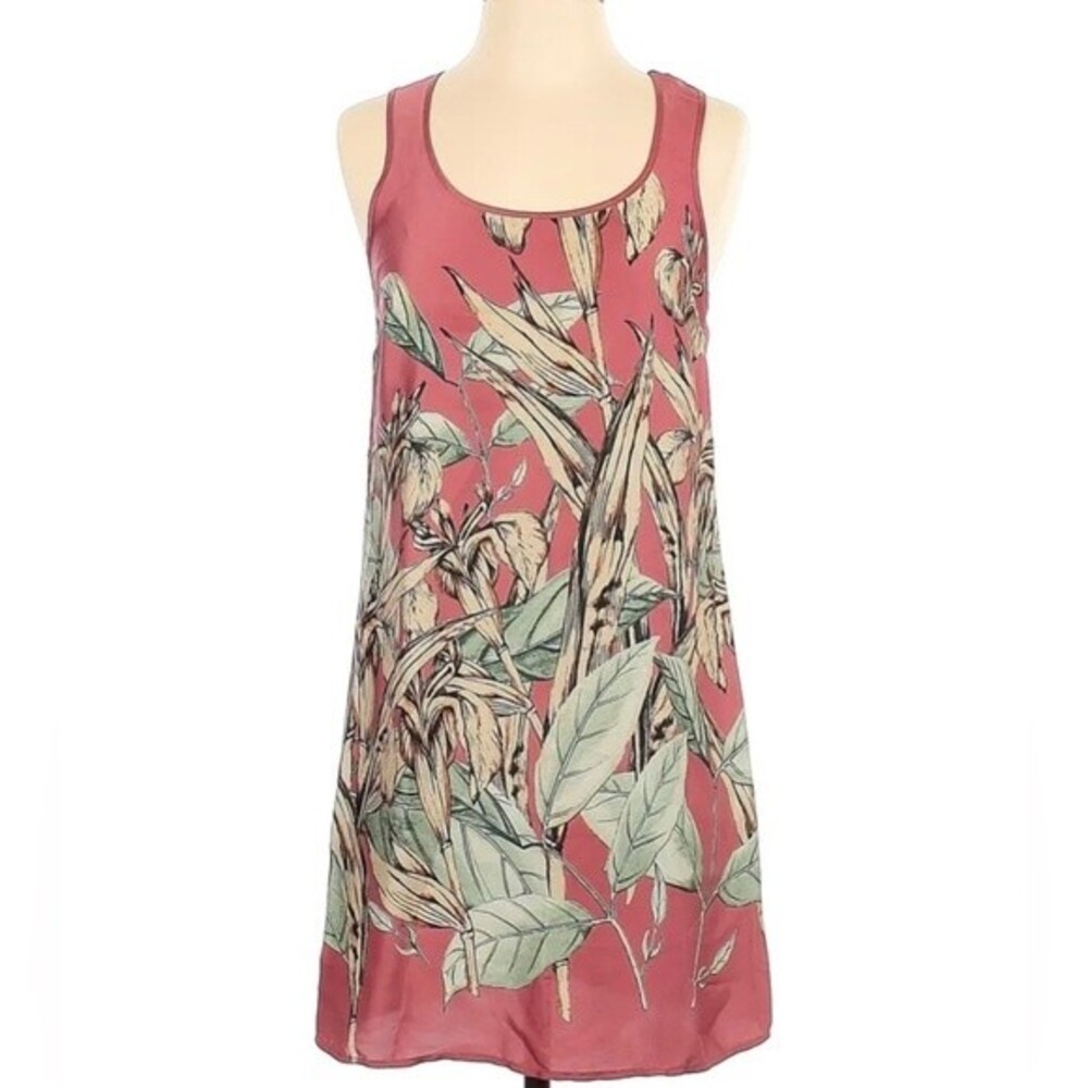 New York & Company Dusty Rose Floral Shift Dress Size Small